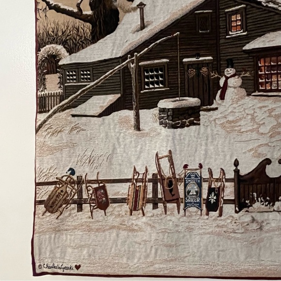 Cocoa at the Copperfields Wall Hanging 26” x 36” Tapestry with Rod by Wysocki - Picture 7 of 16